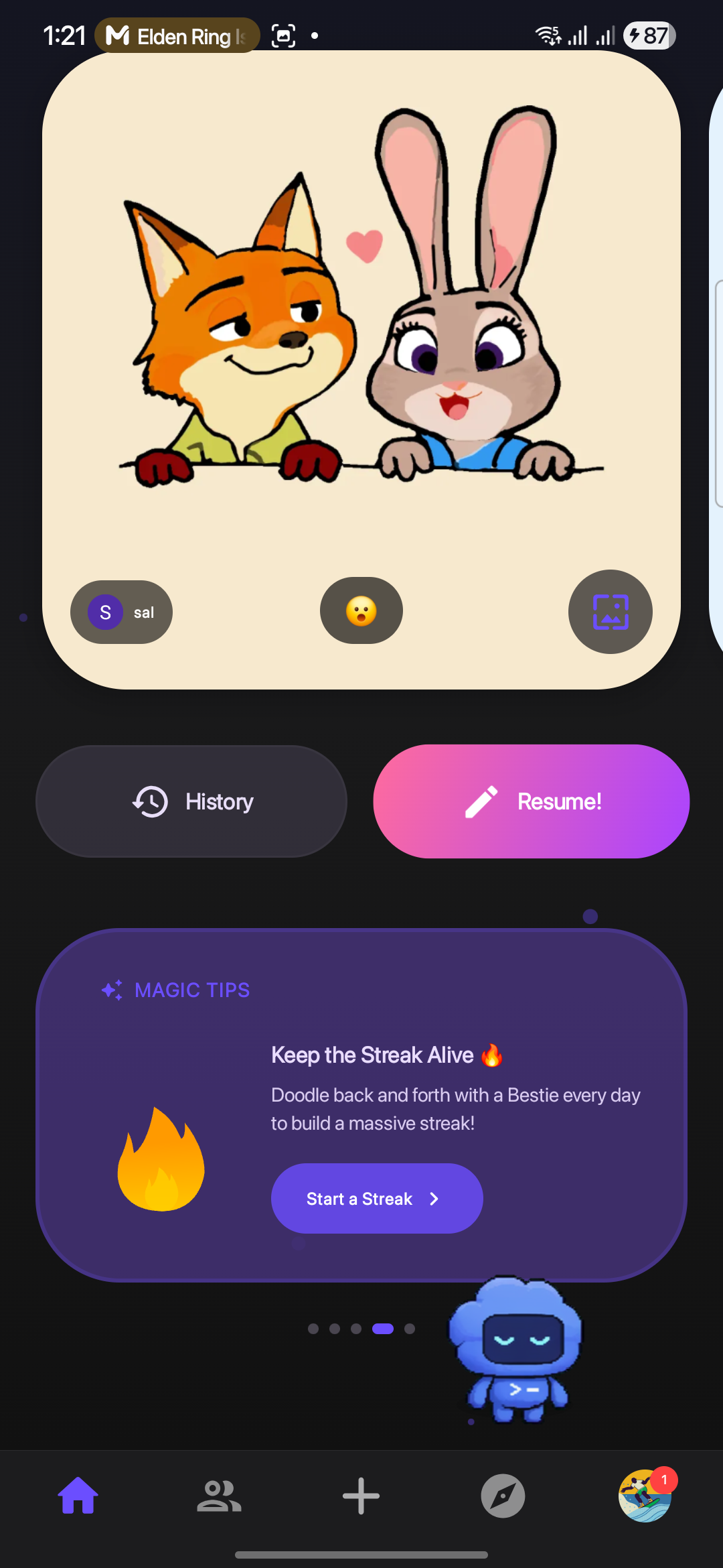 Kawaii Doodle app home screen preview